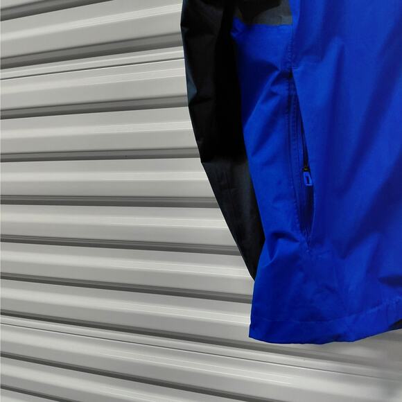 Adidas Terrex Rain.RDY Jacket Mens Medium Blue Hooded Waterproof Windbreaker - Picture 6 of 13